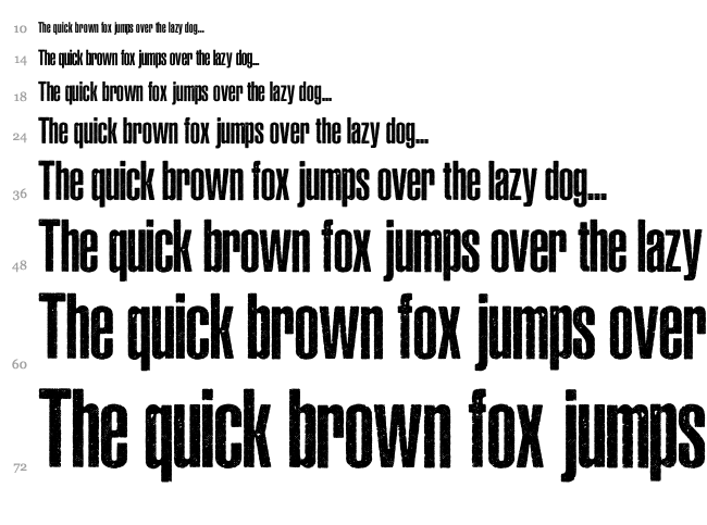 Asphaltic Grain font waterfall